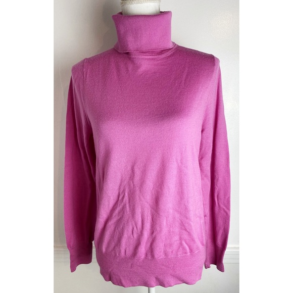 J. Crew Sweaters - J. Crew • Pink Merino Wool Turtleneck Sweater